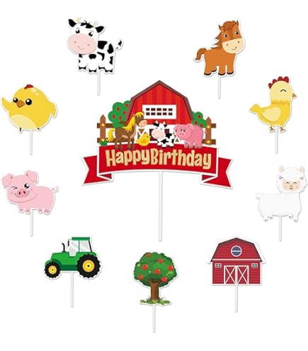 Kotkiddy 6 Pièces De Décoration De Table De Fête Animaux De La