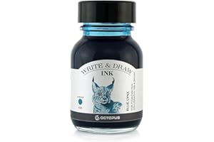 OCTOPUS FLUIDS Octopus Write and Draw Ink 456 Blue Lynx, tinta resistente al agua para escritura y dibujo, tinta de caligrafía, tinta de dibujo resistente a la luz para pluma estilográfica, lápiz de vidrio, pincel,