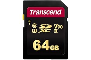 Transcend 64GB SDXC 700S Memory Card UHS-II, C10, U3, V90, 8K, Ultra HD, hasta 285/180 MB/s, diseñada para cámaras DSLR y videocámaras avanzadas TS64GSDC700S