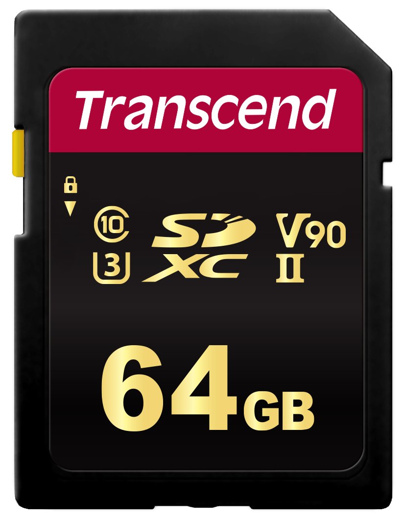 Transcend 700S 64GB SD Card, SDXC, V90, C10, UHS-II U3 (Read/Write - Up to 285/220 MB/s) 3D NAND Flash, Five-Year Limited Warranty, Video Record 8K - TS64GSDC700S