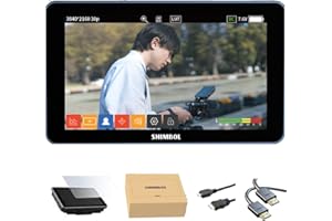 SHIMBOL M5 5,5-Zoll-Kameramonitor, HDR/1200Nit 4K 30 HDMI-Eingang/Ausgang Vollbild Touch-Steuerung 3D Lut 1920 * 1080 Typ-C Professioneller Aufkameramonitor.
