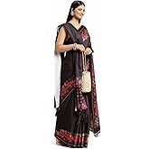 Pandadi Saree Women's Pashmina Silk Printed Saree With Shawl and Unstitched Blouse Piece