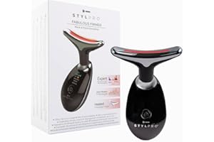 STYLPRO LEDFabelhafter, fester Hals- und Gesichtsglätter' – Lichttherapie mit Vibration, straffere & hydratisierte Haut, Anti-Falten, Lymphdrainage, für ein frisches & jugendliches Hautbild