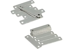 StayMax Metall-Gravurrohlinge, Stempelrohlinge, 304 Edelstahl, rechteckige Blanko-Tags mit 2 Löchern, 25 Stück, 4 cm x 1 cm
