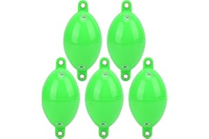 YUUGAA Boule de Flotteur de pêche, 5 pièces flotteurs à Bulles de pêche mer contrôleur de Surface grossière Boule de Flotteur de pêche matériel de Poisson(Vert)