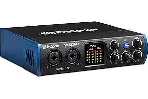 PreSonus Studio 24c, Interface Audio USB-C, Pour Enregistrement, Diffusion, Podcasting avec Bundle de Logiciels incluant Studio One Artist, Ableton Live Lite DAW