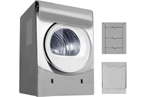 Toaren Waschmaschine Abdeckung,Waschmaschinenabdeckung Abdeckung für Toplader,Wäschetrockner Abdeckung Wasserdicht für den Außenbereich Grau (XL 60×64×85 cm)