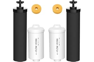 Virego Gravity Water Filter Replacement for Berkey, 2-Pack, Compatible with Berkey Big, Travel, Royal, Imperial, Crown, Light Series, NSF 42