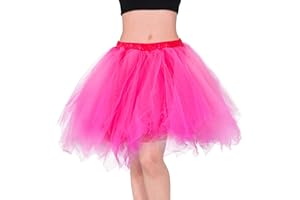 Homipooty Tutu Skirts for Women Adult Tutu Short Petticoat Ballet Skirt Tulle Skirts for Women UK 80s Fancy Dress Halloween Costumes Plue Size