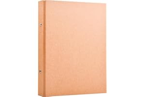 HEAVENLIFE 2 sztuki segregatorów A5, okładka z papieru typu kraft, segregator A5, 6 pierścieni, luźne arkusze, okładka, metalowy segregator z sześcioma otworami, do pamiętnika, do szkoły, biura, podróży (C)