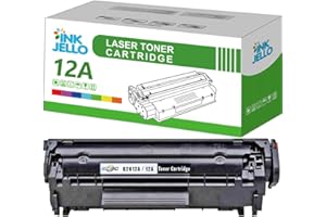 InkJello Compatible Toner Cartridge Replacement for HP Laserjet 1010 1012 1015 1018 1020 1020 Plus 1022 1022N 1022nw 3015 3020 2030 Q2612A (Black, 1-Pack)