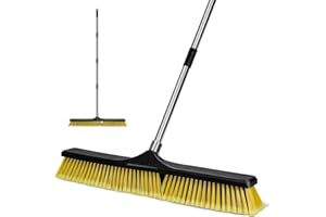 Masthome Balai Jardin Extérieur, Grand Balais Industriel, Balai à poussée Dure avec tête de Balayage de 60 cm pour Le Nettoyage des Routes, Cour Extérieure, Terrasses, Piazza