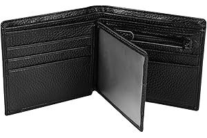 KEVIAN Portafoglio da uomo Muti-Functional RFID Blocking Leather Slim Wallet Portafoglio con 8 titolari di carte di credito, 2 scomparti per banconote, 1 portamonete e 1 finestra ID con confezione