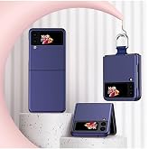 bbtech Samsung Z Flip 3 Y&uuml;z&uuml;kl&uuml; Standlı Katlanabilir Mat Kılıf;Lacivert
