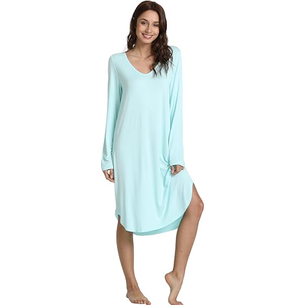WiWi Women's Sleeveless Nightgown - Soft Bamboo Viscose Racerback Sleepshirt For Plus Size (S-4X) - View #9