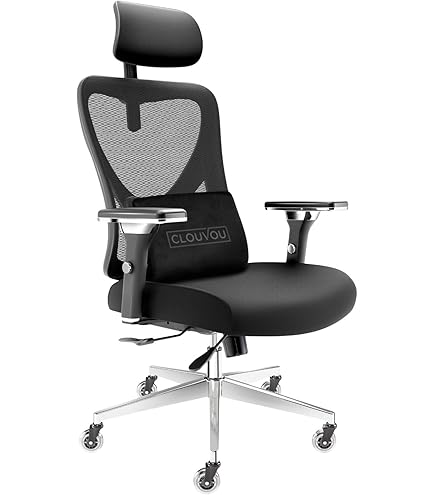 SONGMICS Gamingstoel, voetensteun, 150 kg, bureaustoel, lendenkussen, hoofdkussen, hoge rugleuning, ergonomisch, staal, kunstleer, ademend meshweefsel