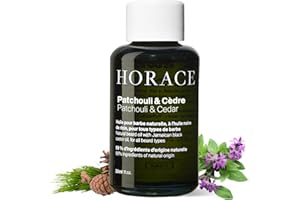 HORACE Patchouli & Cedar Beard Oil for Men - Conditioner with Argan Oil - Gentle Beard Care for All Skin Types - Woody, Aromatic Scent, 30 ml