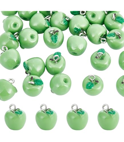 Ciondoli A Forma Di Mela In Metallo - 50 Pezzi Per Bracciali, Collane, Orecchini Fai Da Te