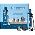 Harry's Razors for Men - Men's Razor with Chrome Handle + 3 Razor Blade Refills + Travel Blade Cover + 120ml Shave Gel, Harry's Razor Head Refills use 5 Blade Design, Men's Shave Gel with Aloe
