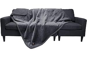 luciphia Coperta Impermeabile per per Cani, Gatti, Animali, Soffice a Doppio Strato Grigio L (145 * 165cm)