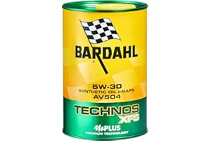 Bardahl - Olio Motore per Auto, Technos XFS AV504 5W30, di Ultima Generazione, Permette di Ottenere Alta Efficienza Energetica da Prestazioni Elevate e Basse Emissioni, 6 Litri
