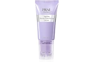 PRAI Ageless Throat & Decolletage Serum 60ml with Rollerball Applicator - Anti-Ageing, Collagen Boosting Skincare - Firms & Tightens Skin, Smooths Wrinkles, Tones & Hydrates Neck & Cleavage