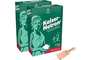 DAVARTIS 2x Kaiser Natron Pulver à 250g (5x 50g) mit Schaufel aus Buchenholz