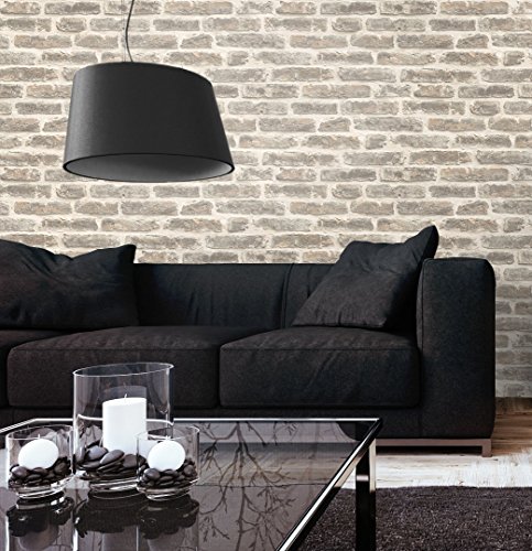 Steintapete Vliestapete Grau Creme , schöne edle Tapete im Steinoptik , moderne 3D Optik für Wohnzimmer, Schlafzimmer oder Küche inklusive Newroom Tapezier Profibroschüre, mit Tipps für perfekteWände - 5