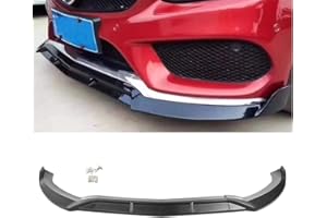 GZYF Spoiler Delantero Parachoques Delantero Coche Parachoques Labio Divisor Barbilla Cubierta Trim Compatible con 2015-2018 Mercedes Benz Clase C W205 Sport DP Style, Negro Mate
