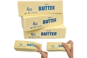 kotron 3 PCS Butter Squishy Toys, Super Soft Butter-Shaped Slow Rising Squishy, Sticky Butter Sticks Squeeze Toys, Realistic Food Squishies Fidget Toys for Decompression Anxiety Relaxation