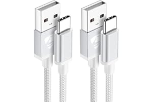 AIONEUS Cavo USB Type-C [2Pezzi/1+2M] Cavo USB C 3A Ricarica Rapida, Cavo USB A USB C Intrecciato per Samsung S8 S9 S10 S20 S21 S22 S23 A11 A13 A14 A22 A23 A34 A41 A42 A52 A60 A70 iPad Pro/Air Mackbook Oppo