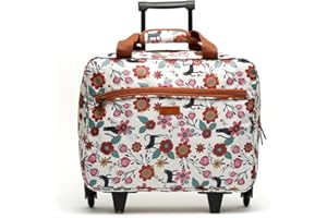 MISAKO Catflor Mallette à roulettes imprimée female - Catflor Beige 39 X 44 X 15 cm