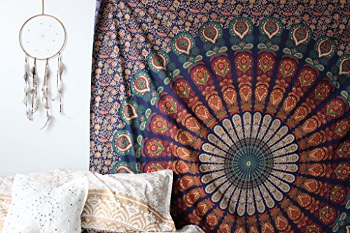 Large Buddhist Mandala Tapestry Hippie Hippy Wall Hanging Beach Throw Bohemia...