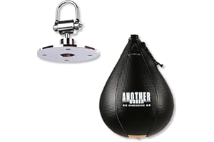 OLYSPM Sacco da Boxe,Sacco Boxe,Sacco da Box con Girello,Pera Veloce Boxe in Pelle Appese con Vescica in Lattice per MMA,Muay Thai,Boxe,Kickboxing,Fitness