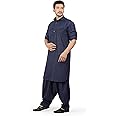 K-ROYALS Men's Cotton Blend Pathani Kurta Pyjama Suit