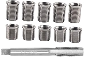 PISSENTE Outil de Réparation de Filetage de Bougie D'allumage, Alésoir Universel Professionnel, Outil de Réparation de Filetage de Bougie D'allumage, Boulon M10x1,0 + Robinet M12x1,0, Kit