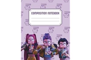 HUNTRIX Composition Notebook - HUNTR/X Eating Ramen: Kpop Demon Hunter Cute Composition Journal | 100 Pages | 7.5" x 9.25"