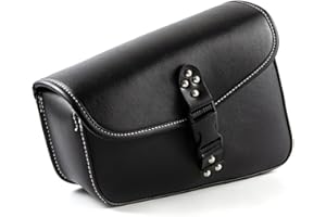 ‎EVOMOSA evomosa Motorrad Seitentasche Pu Leder Satteltaschen Schwarz Werkzeugtasche (Linke Seite)