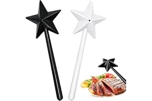 SIMSKY Set di 2 spargisale e pepe magico, con stelle, shaker ricaricabili con fori, per cucina e tavolo