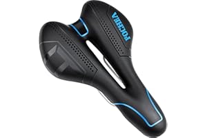 Homoto Sillín Bicicleta Cómodo con Gel, Sillín MTB Alivio Hueco para Hombres y Mujeres, Accesorios Mountain Bike y Bicicleta de Carretera