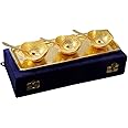 JAIPUR ACE Gold Plated Apple Shaped Brass Bowls and Tray Set of 7 Pieces (Abg00007)