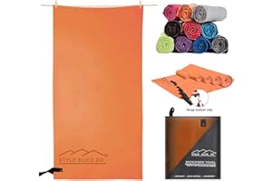 Style Slice Asciugamani microfibra, Telo Microfibra Palestra Campeggio di Viaggio,Assorbente Asciugatura Rapida Telo Mare，Compatto & Ultraleggero Telo Mare Microfibra - 3 Taglie，7 Colori