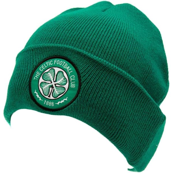 Chapeau Celtic FC Avec Pompon - Vert, Polyester, Licence Officielle, Neuf