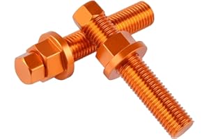LOTFI Hinterachsblöcke, Kettenspannschraube, Schraube, passend for KTM SX SXF EXCF 125 150 250 350 450 530 690 990 1190 SMC SMR Adventure Duke RC8 (Size : Orange)