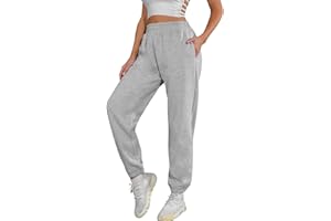 UMIPUBO Mujer Pantalones Casuales de chándal Pantalones Cálidos Pantalones Cintura Alta Elástico Cordón con Bolsillos Deportivos Joggers para Yoga Fitness
