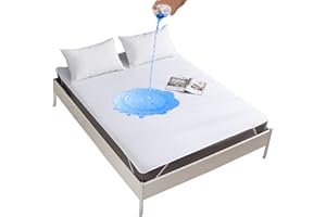Aimtton Wasserdichter Matratzenschoner 180x200cm Baumwolle wasserdichte Matratzenauflage Inkontinenzunterlage waschbar Nässeschutz atmungsaktiv (Oeko-TEX® Standard 100)