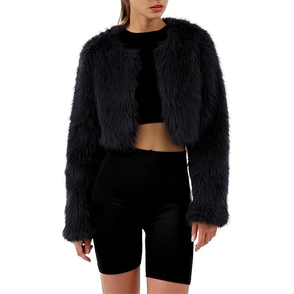 Giacca Invernale Pelliccia Sintetica Allegra K – Morbido Cardigan Corto Con Bottoni E Tasche