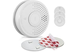 SHD OneConcept Rilevatore di Fumo per Casa, Sensore Fumo e Supporto Magnetico, Allarme Antincendio a Sensore Ottico, Funzione Test e Mute, Allarme Fumo, Rilevatore di Fumi Risposta Rapida, Set da 4