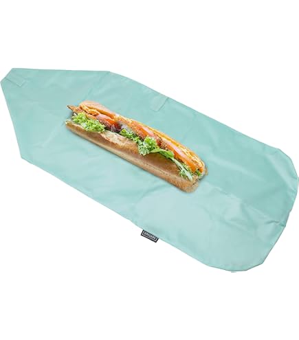 NERTHUS FIH 871 Borsa Per Sandwich XL Riutilizzabile - Corallo, Ecologica E Lavabile, 10,5x16x23 Cm - 4