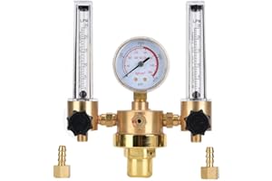 MARHYNCHUS Double-Tube Argon Regulator Flowmeter Wx-562 Gas Pressure Reducer G5 / 8 External Thread Welding (G5/8)